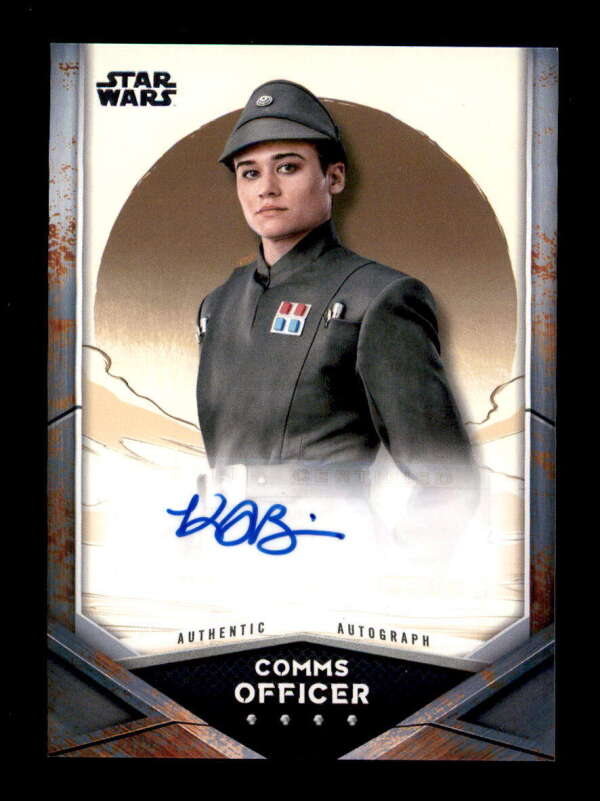 KATY O'BRIAN AS COMMS OFFICER 2021 TOPPS STAR WARS THE MANDALORIAN AUTO T1638