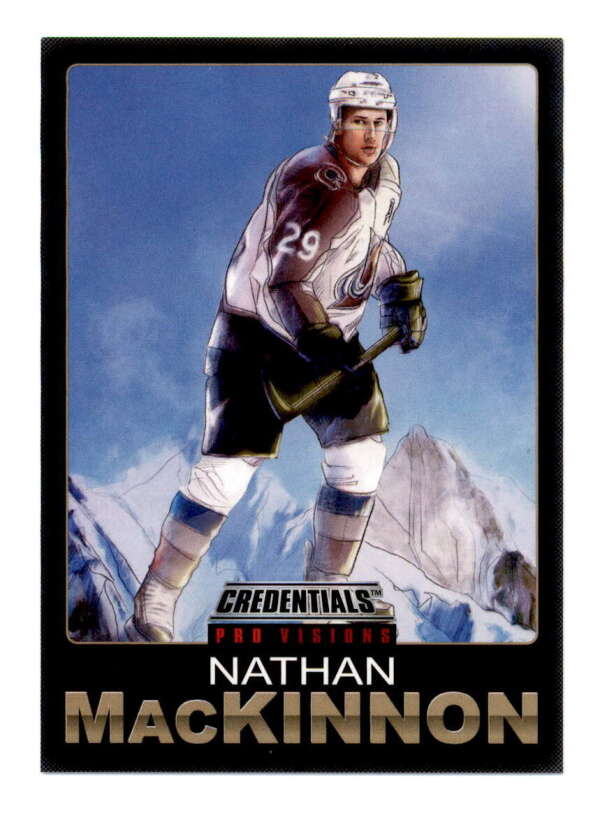 NATHAN MACKINNON 2021/22 UD CREDENTIALS #2 PRO VISIONS INSERT (RARE SP) T1895